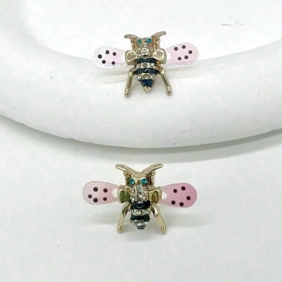 Holographic Winged Bee~ Polka Dot 3D Mobile Bumblebee Honeybee Funky Quirky Stud - Picture 5 of 16